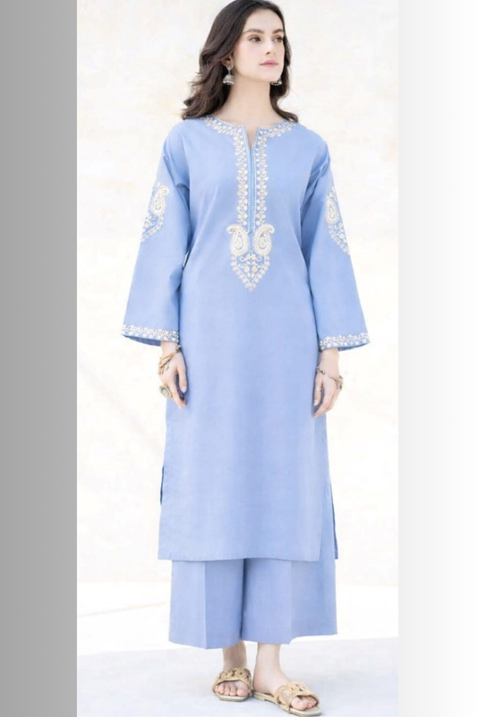 FJBW2077 Lawn 2 Piece fully Embroidered Unstitchedm