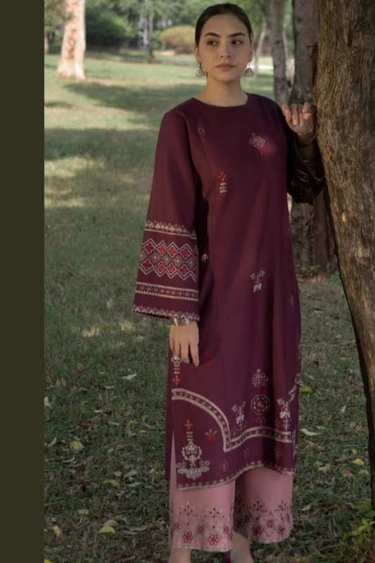 FJLB3001 Lawn 2 Piece fully Embroidered Unstitched
