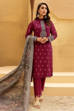 FJBRd2091 Winter 3 Piece Dhanak Fully Embroidered Unstitched