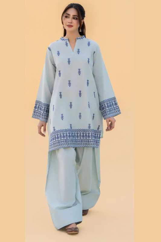 FJBW2071 Lawn 2 Piece fully Embroidered Unstitched