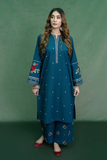 FJBL2054 winter 2 Piece Dhanak Fully Embroidered unstitched