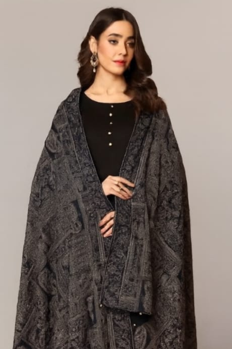 FJBL2029 Dhanak Winter 3 Piece Fully Embroidered