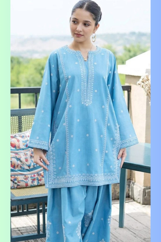 FJBU2088 Lawn 2 Piece fully Embroidered Unstitched