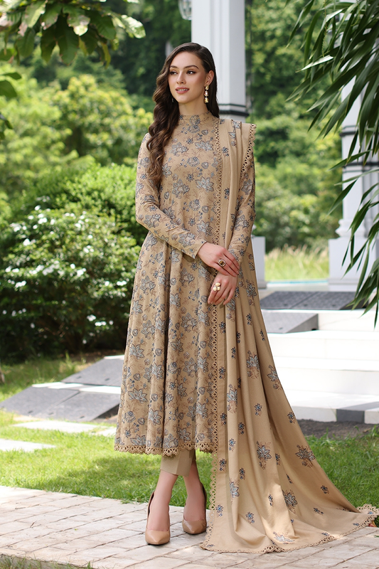 FJBRE2030 Winter 3 Piece Dhanak Fully Embroidered Unstitched