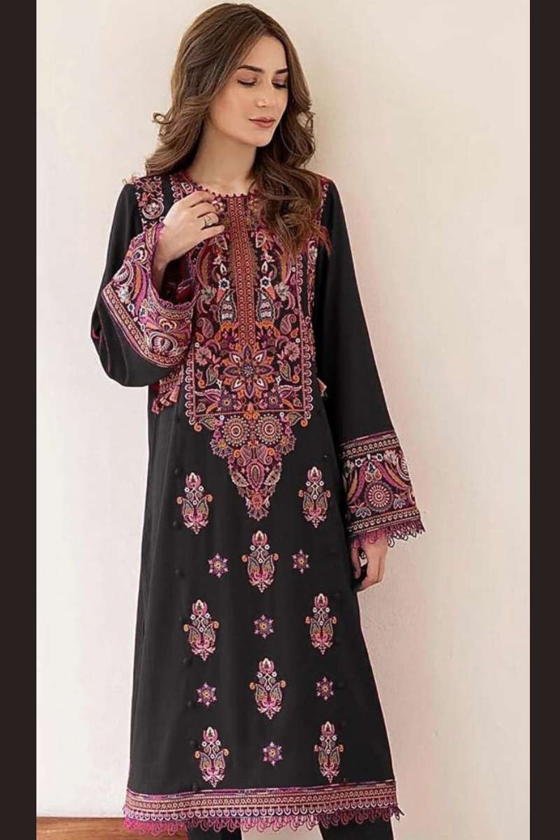 FJBL2021 Winter 2 Piece Fully Embroidered Unstitched