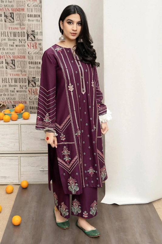 FJPL2098 Lawn 2 Piece fully Embroidered Unstitched