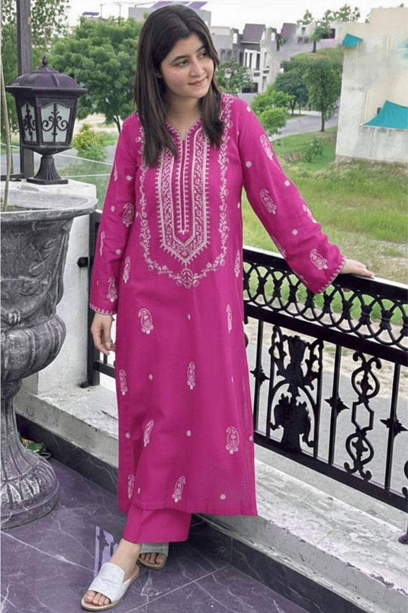 FJPK2095 Lawn 2 Piece fully Embroidered Unstitched