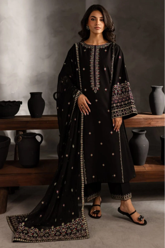FJB2009 Dhanak Winter 3 Piece Fully Embroidered