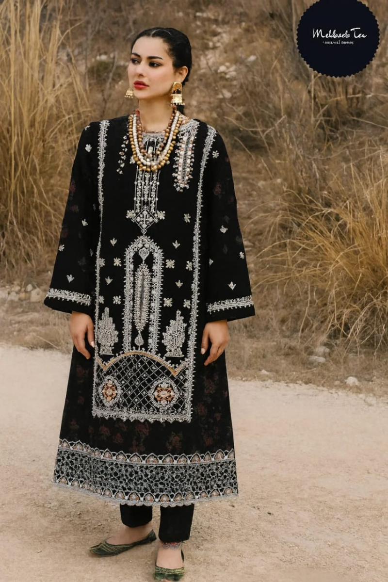 FJB20081 Winter 3 Piece Fully Embroidered Unstitched