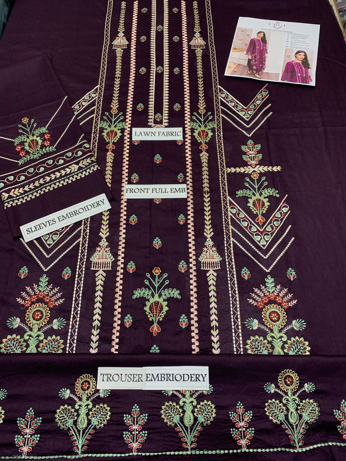 FJP2016 Winter 2 Piece Fully Embroidered Unstitched