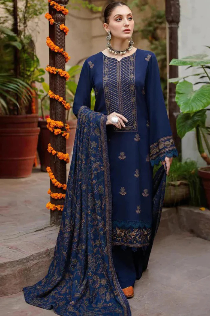 FJBL20084 Winter 3 Piece Fully Embroidered  Unstitched