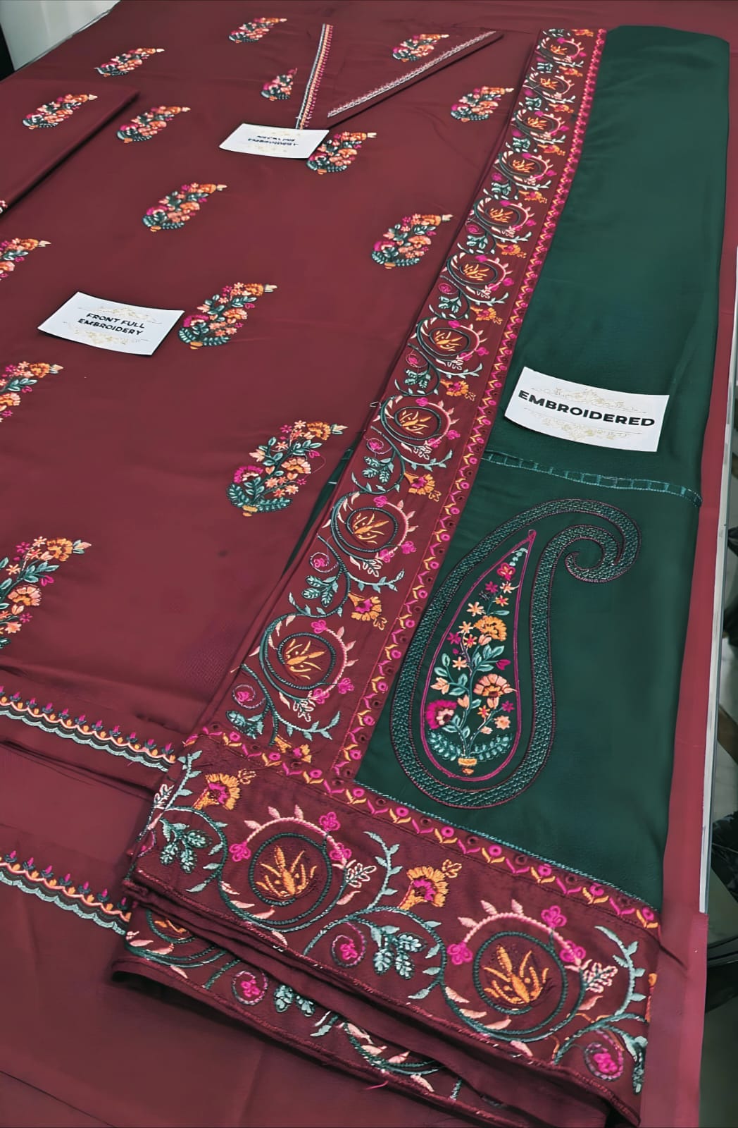 FJR2008 Winter Dhanak 3Piece fully  Embroidered