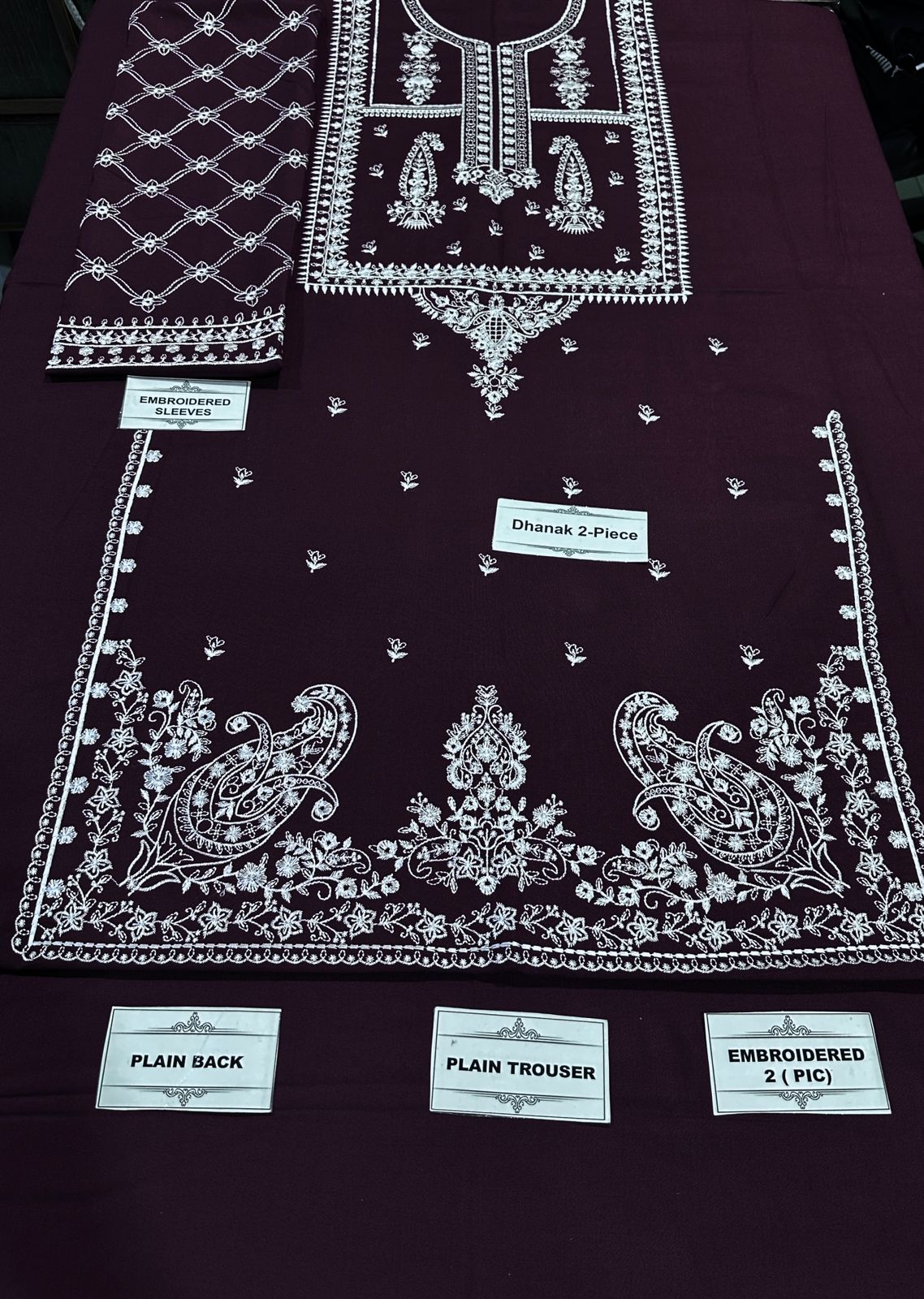 FJPWE2041 Winter 2 Piece Dhanak Fully Embroidered Unstitched