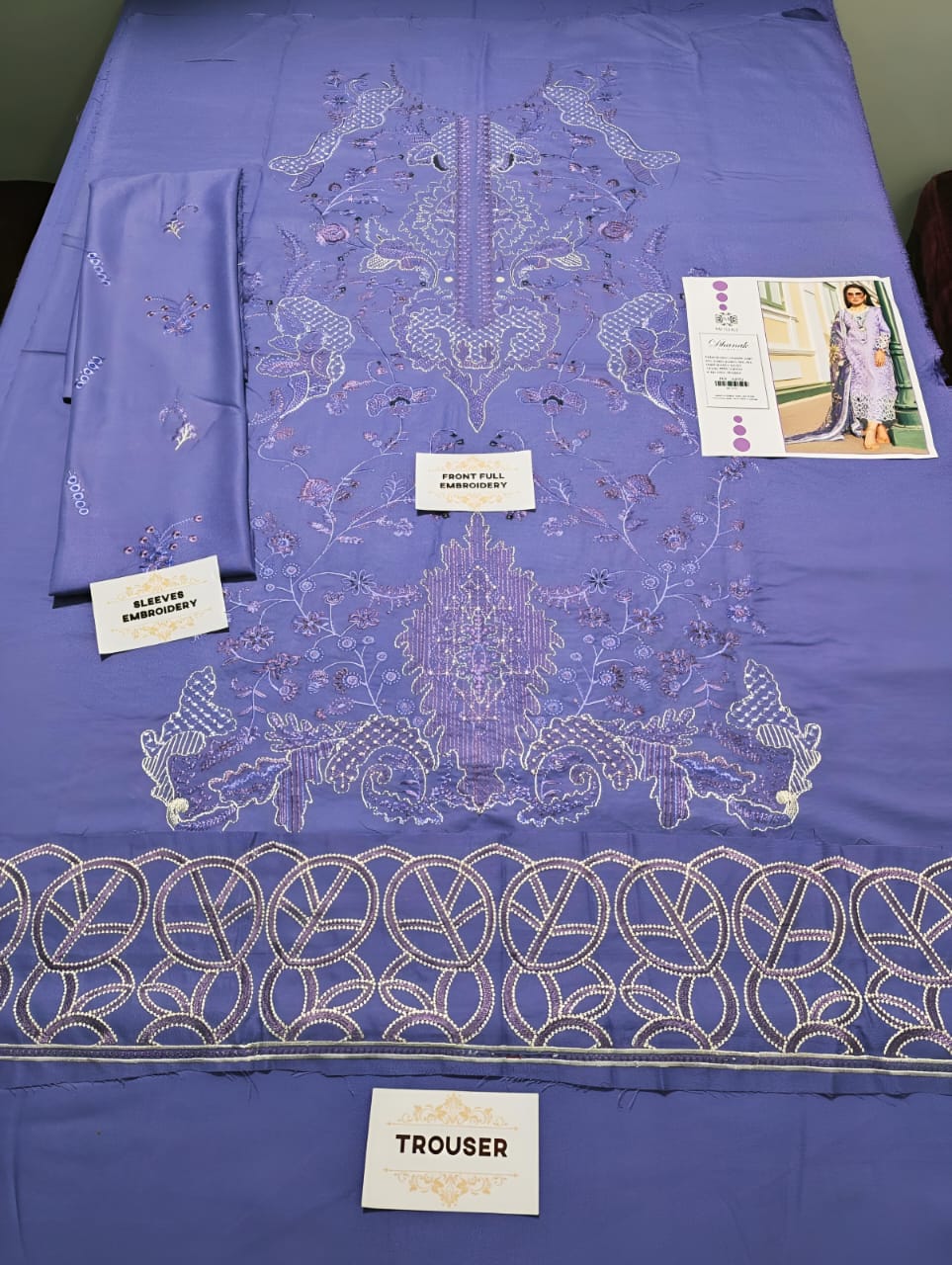 FBPR2034 Winter 2 Piece Fully Embroidered Unstitched